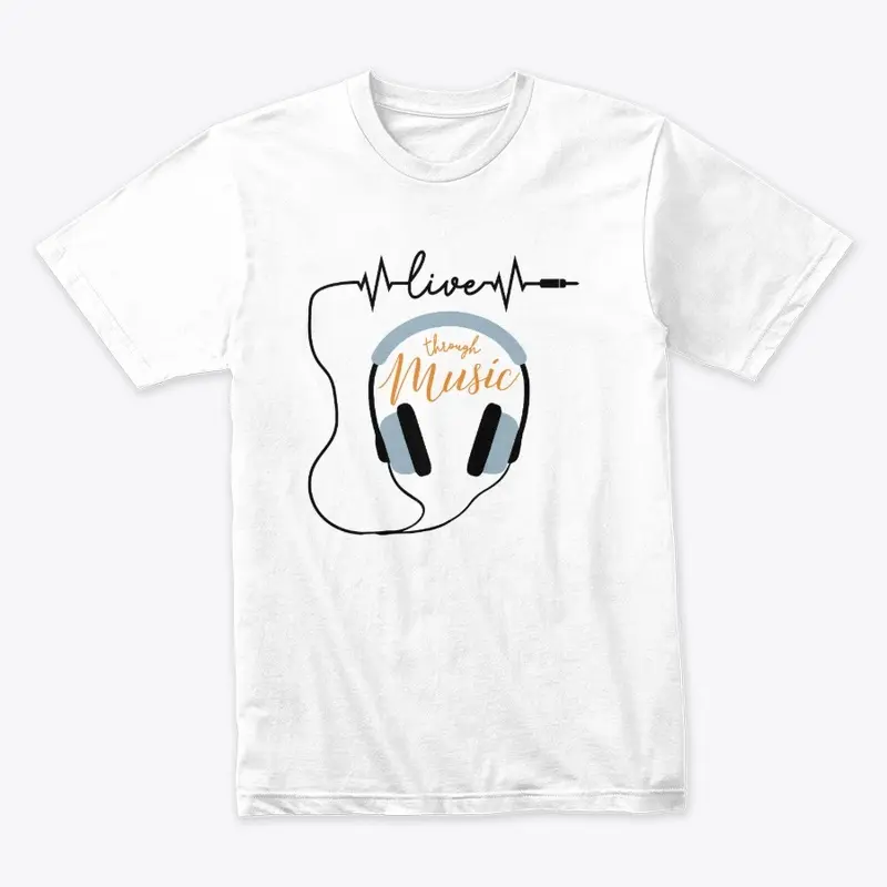 "Live Through Music" Headphones - White